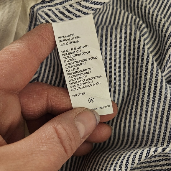 Blue and White Striped Izod Men's Blazer/Sports Coat Sz XL - Picture 6 of 7